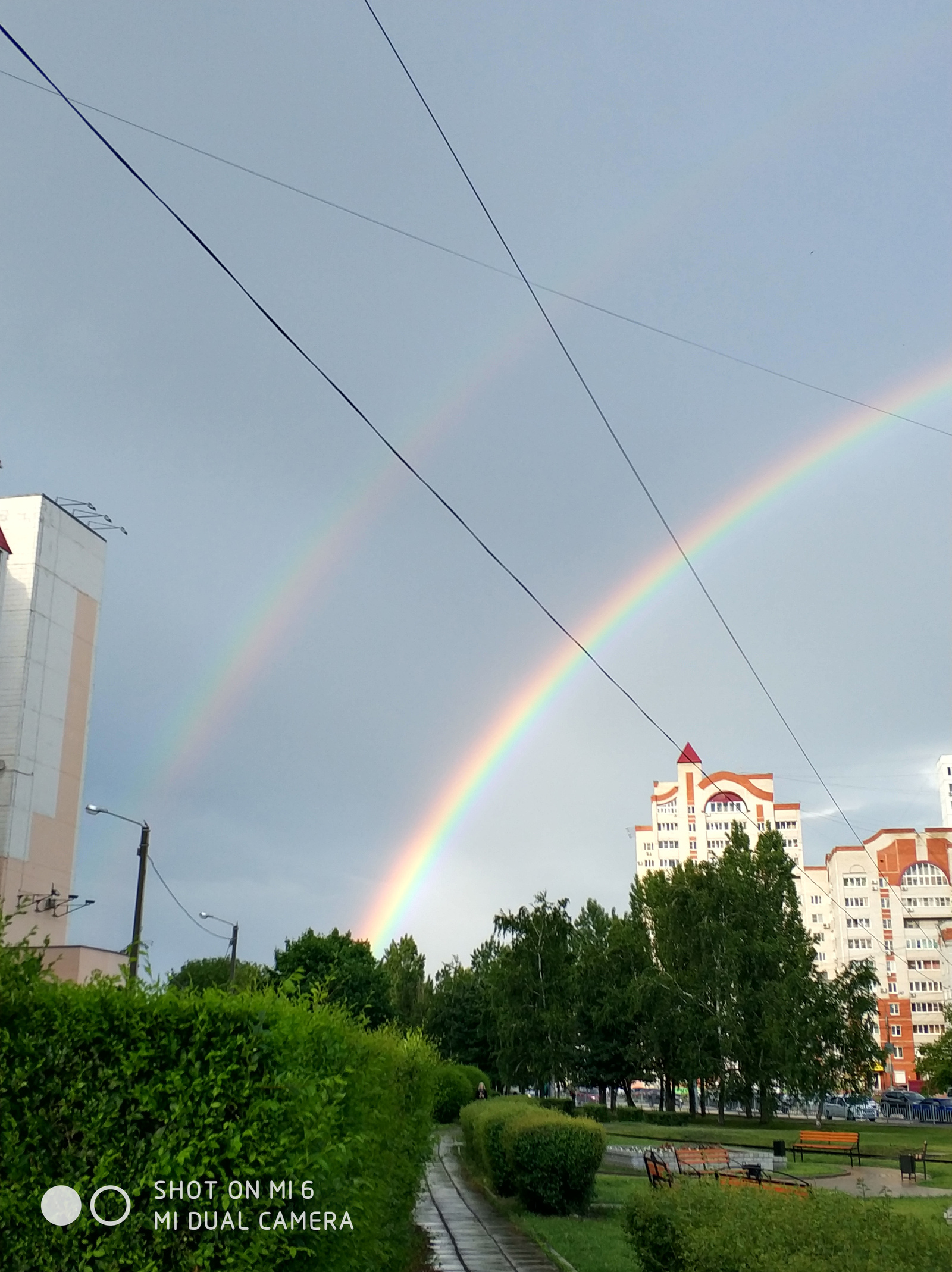 Double rainbow over Voronezh - Double Rainbow, Voronezh, beauty, Longpost, Rainbow, 