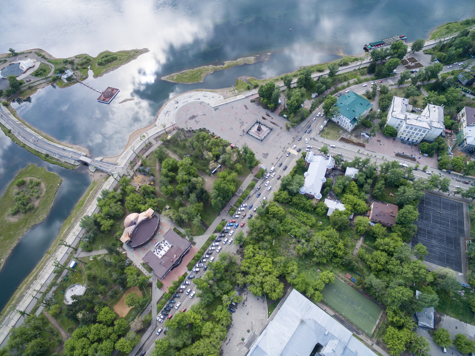 Irkutsk from the air - My, Quadcopter, Flight, Irkutsk, DJI Phantom, Longpost