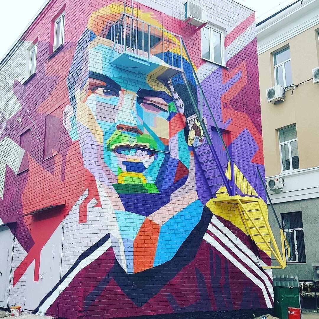 Kazan is ready for the arrival of the Portuguese national team! - Football, Confederations Cup, Kazan, Portugal national team, Cristiano Ronaldo, Graffiti, Street art