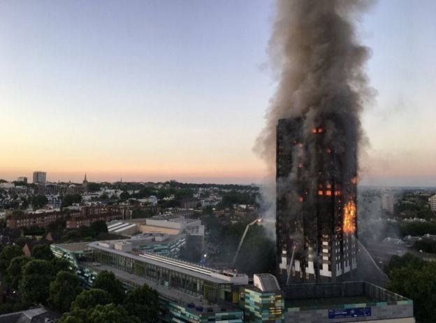 Tonight, a 24-storey residential building caught fire in London. - Fire, London, Catastrophe, , England, Great Britain, Longpost