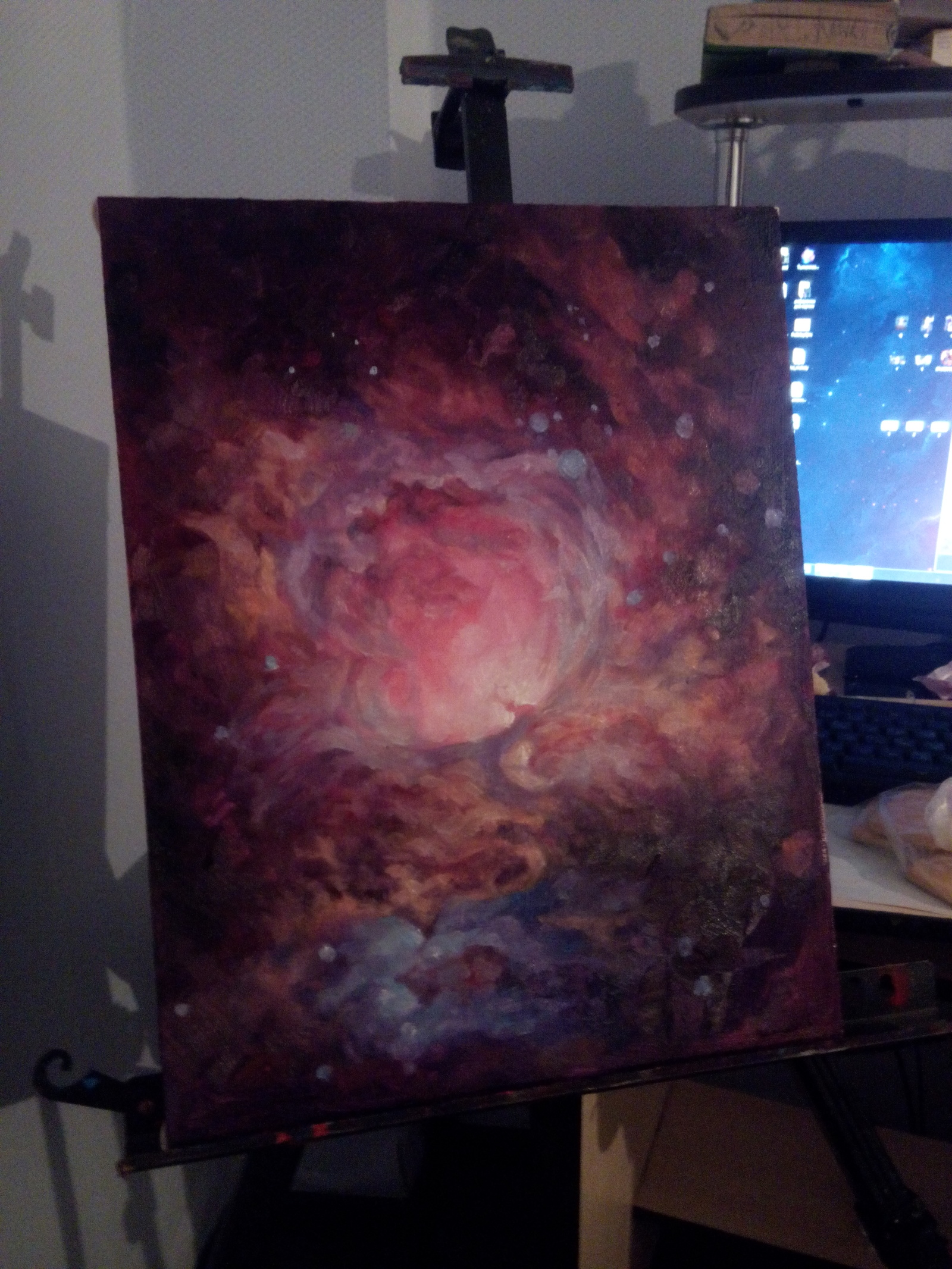 The Orion Nebula. - My, Space, Orion nebula, Painting, Rna1ssnc, Art, Longpost