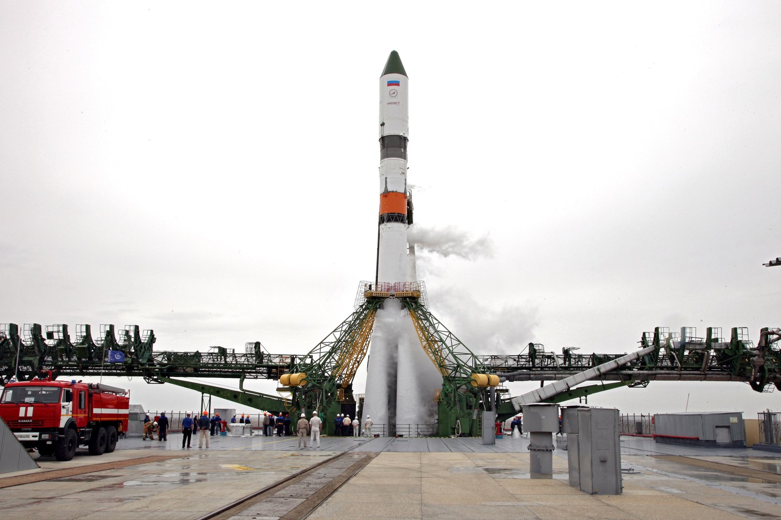 Photo from the launch of Progress MS-06 on June 14 from Roscosmos - Roscosmos, Progress of the MS, Running, The photo, Cosmonautics, Longpost