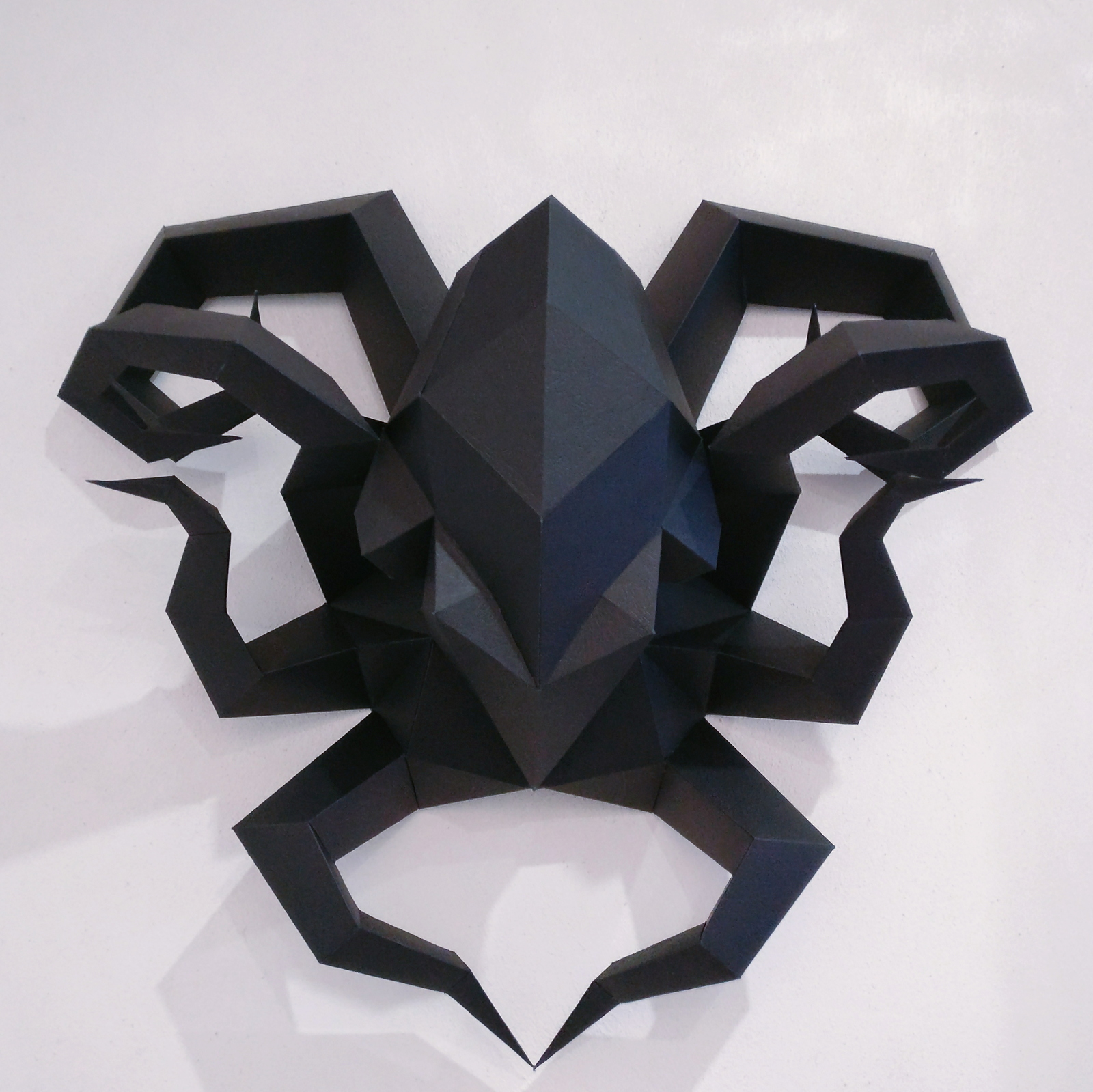 Low poly modeling 4 black paper. - My, Pepakura, Papercraft, , Low poly, Handmade, Longpost