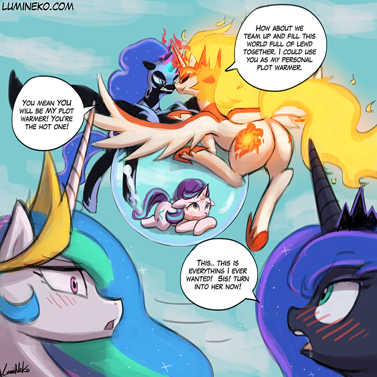 Королевский... пентагон? - My Little Pony, MLP Edge, MLP Lesbian, Princess Luna, Princess Celestia, MLP Season 7, Starlight Glimmer