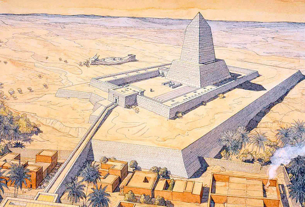 Reconstructions of the buildings of Ancient Egypt in watercolors by Jean-Claude Golven. Lower Egypt - Ancient Egypt, Pyramid, Temple, Pharaoh, Mummy, Egyptology, Story, Archeology, Longpost