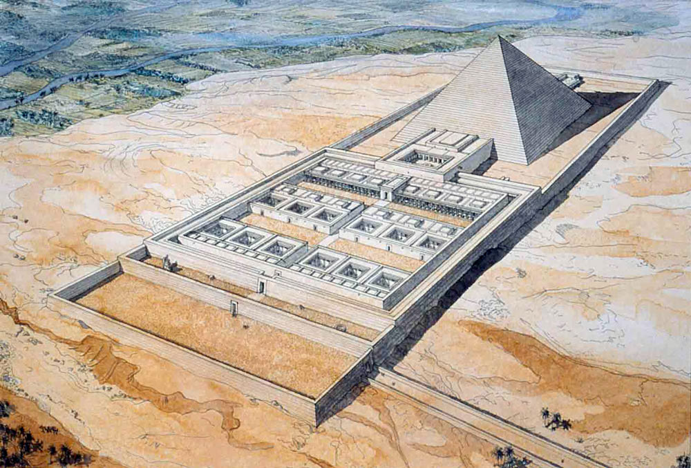 Reconstructions of the buildings of Ancient Egypt in watercolors by Jean-Claude Golven. Lower Egypt - Ancient Egypt, Pyramid, Temple, Pharaoh, Mummy, Egyptology, Story, Archeology, Longpost