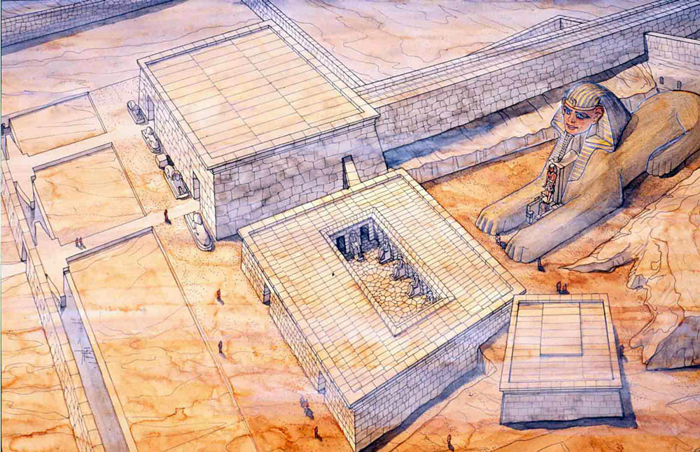 Reconstructions of the buildings of Ancient Egypt in watercolors by Jean-Claude Golven. Lower Egypt - Ancient Egypt, Pyramid, Temple, Pharaoh, Mummy, Egyptology, Story, Archeology, Longpost