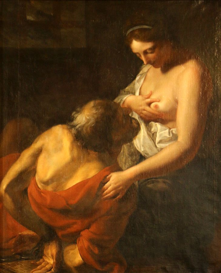 The love of a Roman woman - NSFW, Romans, History in paintings, Lactation, Longpost