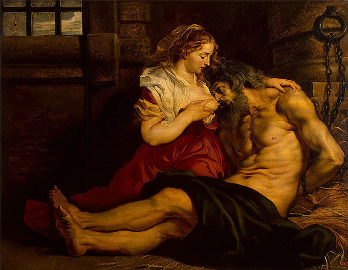 The love of a Roman woman - NSFW, Romans, History in paintings, Lactation, Longpost