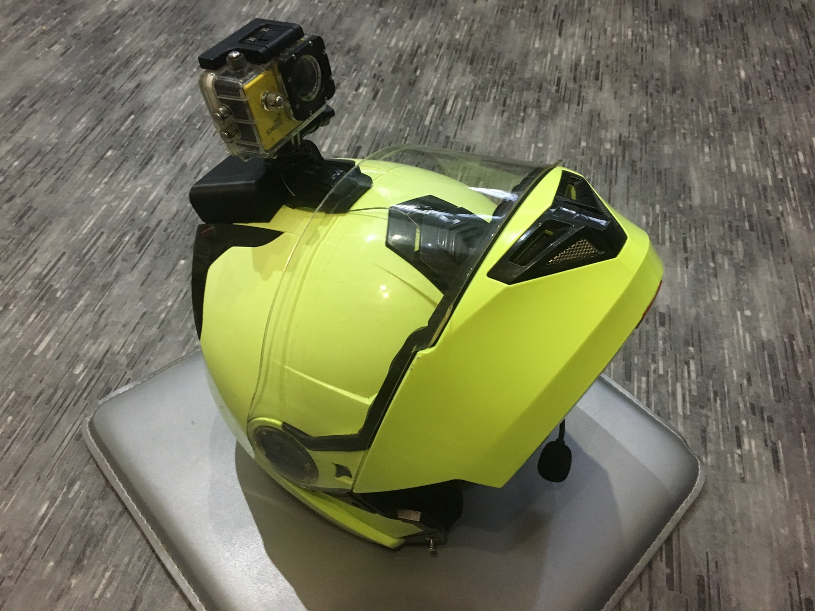 PowerBank for action camera on a motorcycle helmet - My, Powerbank, Action camera, Motorcycle helmet, Longpost