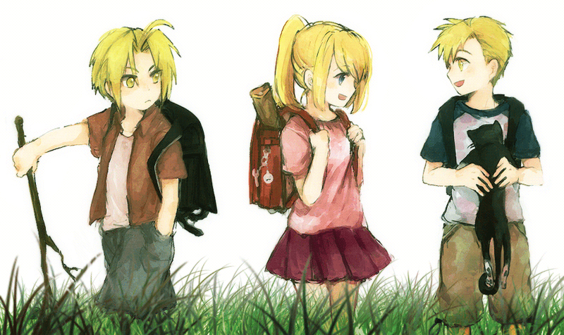 Fullmetal Alchemist - Fullmetal Alchemist, Alphonse Elric, Edward Elric, Winry Rockbell, Anime Art, Аниме, Tsukuda0310