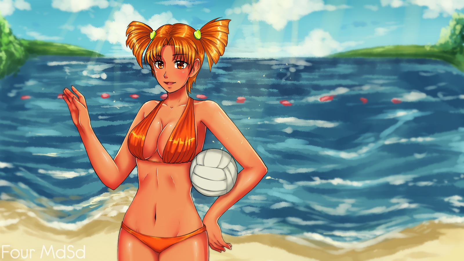 Let's play? - Endless summer, Visual novel, Alisa Dvachevskaya, Art, Four MdSd