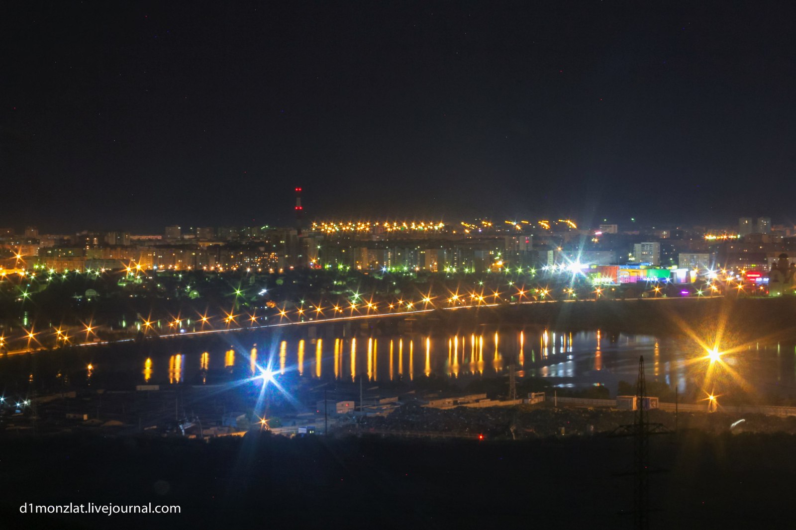 Night Magnitogorsk - My, Chelyabinsk region, Southern Urals, Magnitogorsk, Night, Longpost