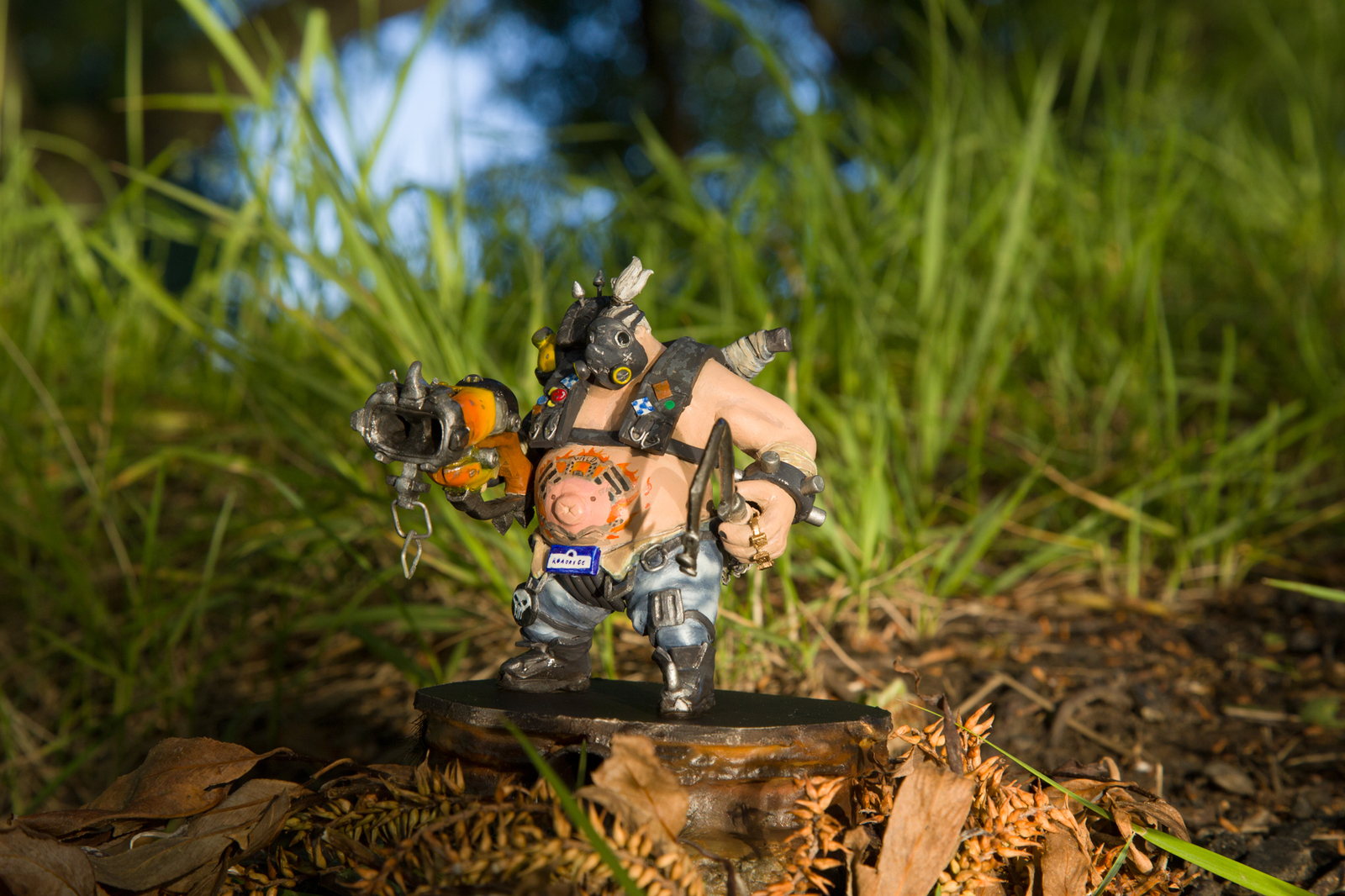 Roadhog from polymer clay - My, , Overwatch, Roadhog, Handmade, Polymer clay, Handmade, Blizzard, Longpost