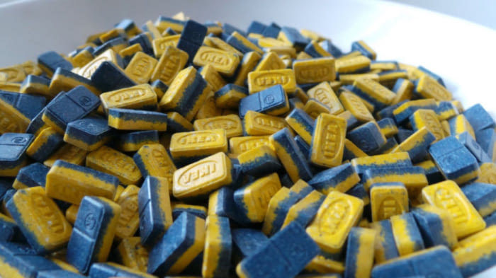 These are the ecstasy tablets that were withdrawn from circulation in Sweden. - Drugs, Sweden, IKEA