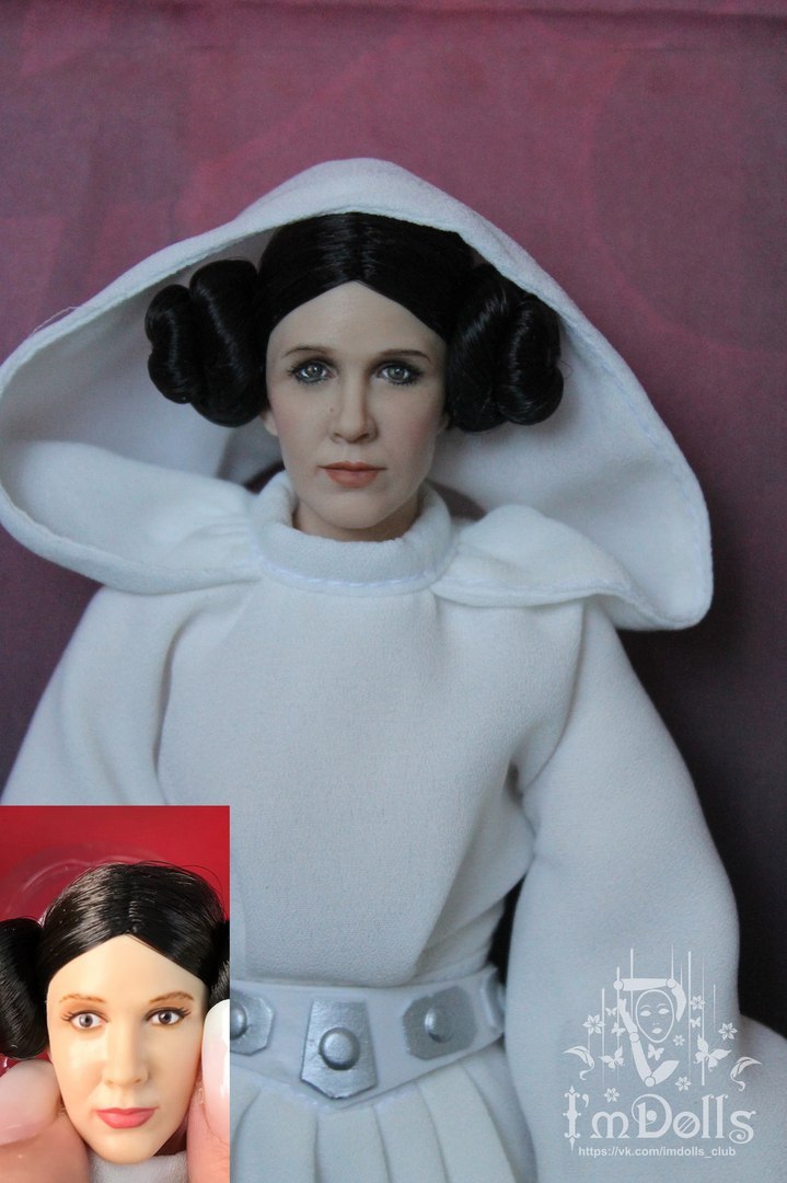 And some more creativity. - My, Star Wars, Princess Leia, Doll, , Repaint, Ooak, , Walt disney company, Longpost, Sketching