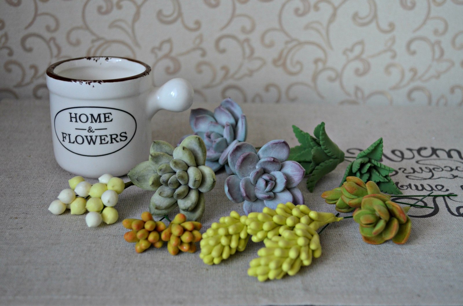 Polymer clay succulents - My, Polymer clay, Flowers, With your own hands, Longpost