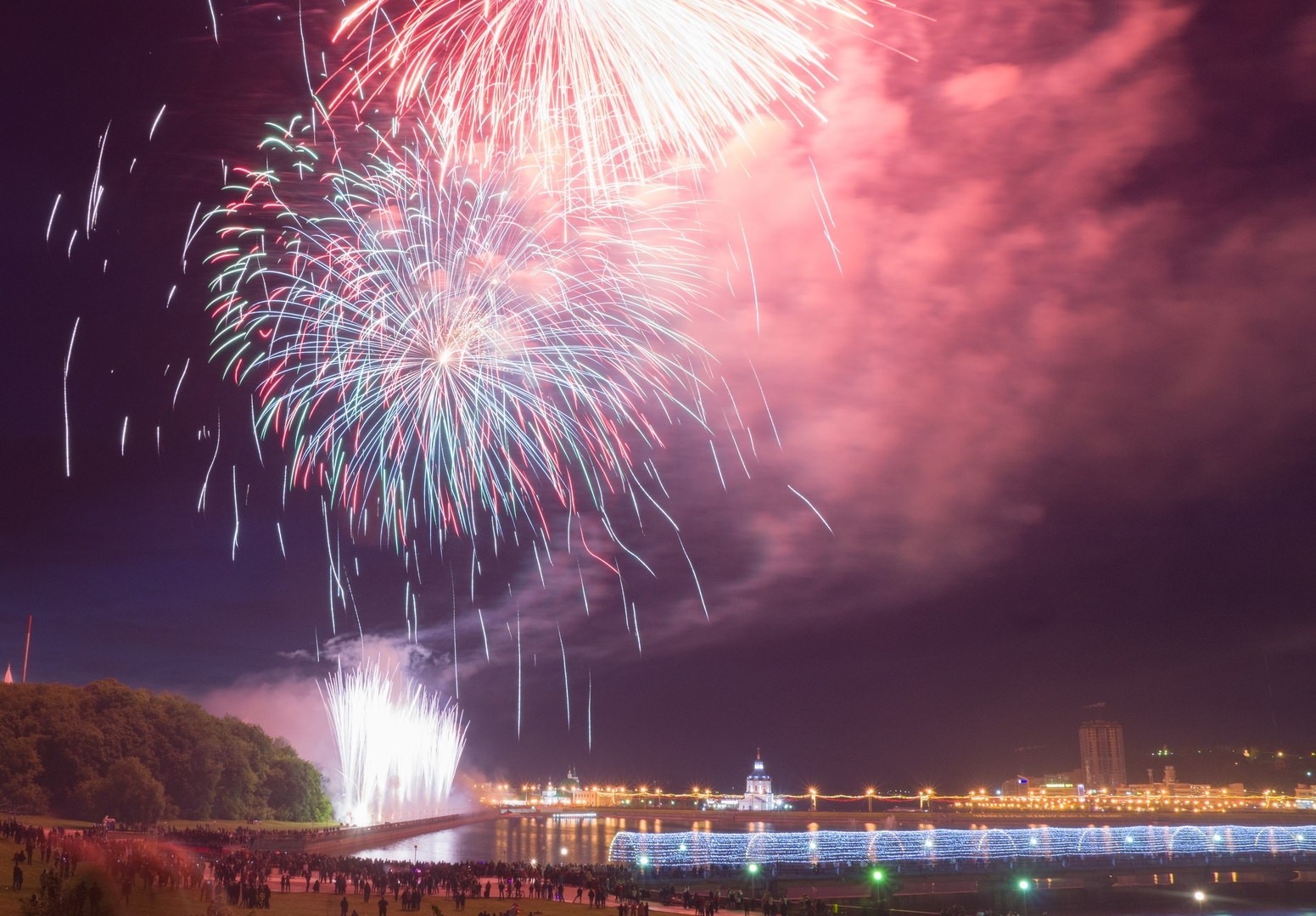 Republic Day - My, Firework, Fireworks, Cheboksary, Republic Day, The Imperial March, Chuvashia, Bouquet of Chuvashia, Longpost