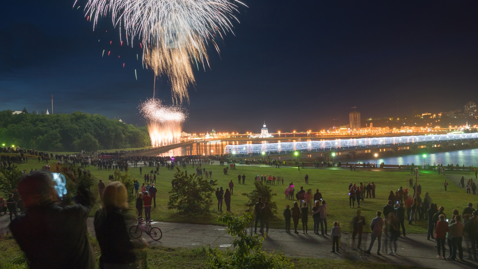 Republic Day - My, Firework, Fireworks, Cheboksary, Republic Day, The Imperial March, Chuvashia, Bouquet of Chuvashia, Longpost