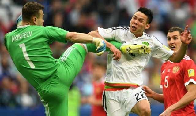 Couldn't get past. - A. A. Akinfeev, , Russian team, Football, Igor Akinfeev