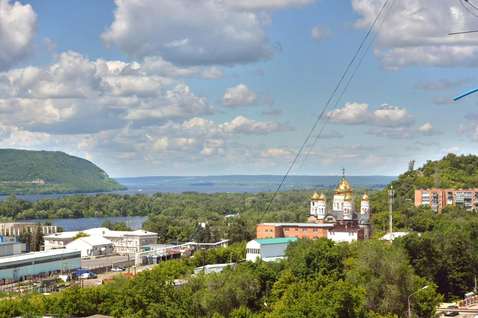 View from my window - My, View from the window, Volga, Church, Samara, Volga river