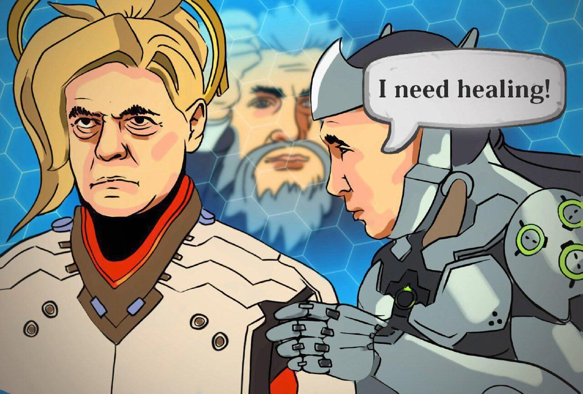 I need healing! - Overwatch, Mercy, Genji, Vladimir Putin, Politics