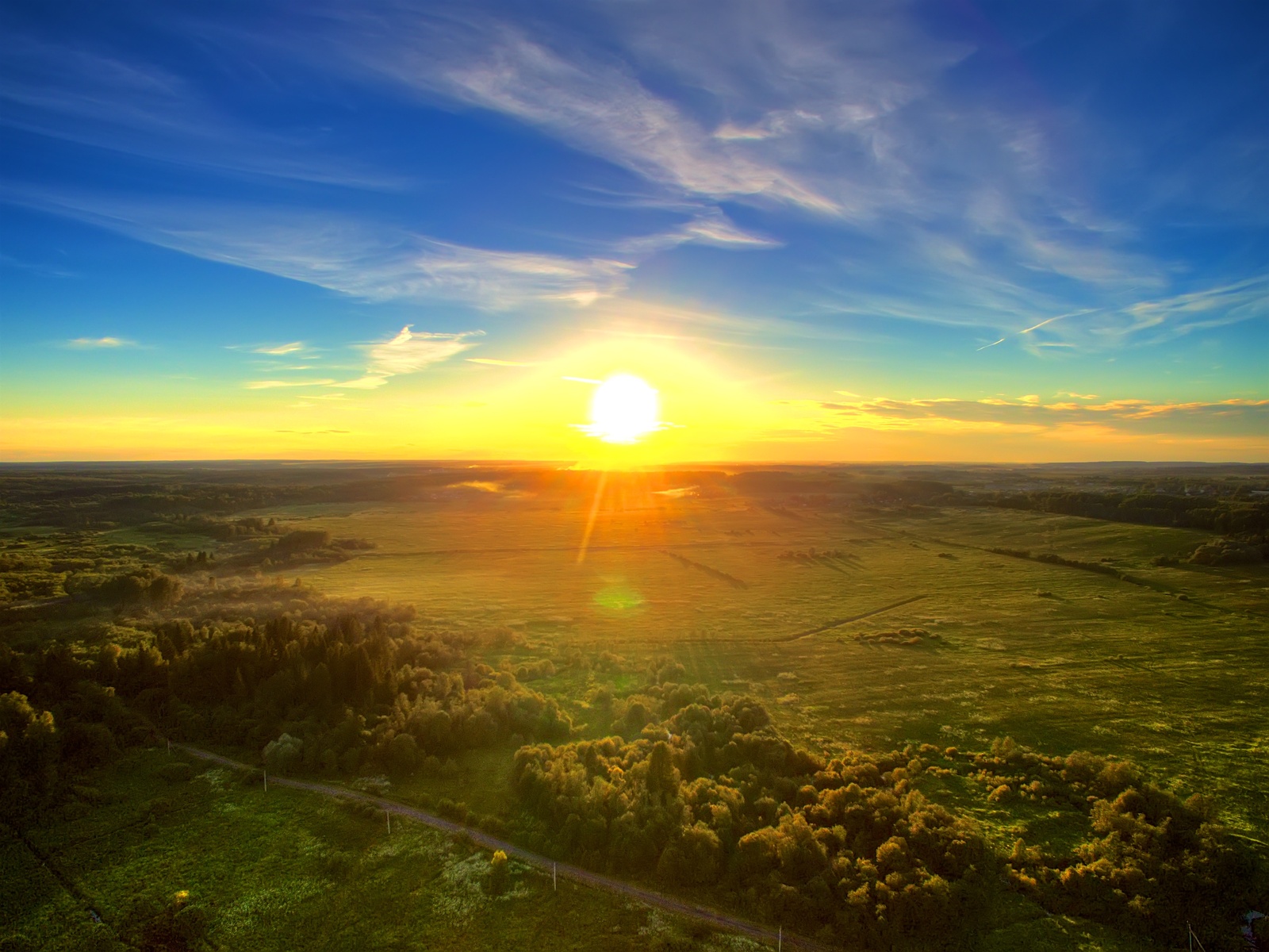 Sunset - My, Sunset, Nature, Landscape, Drone, DJI Phantom, 