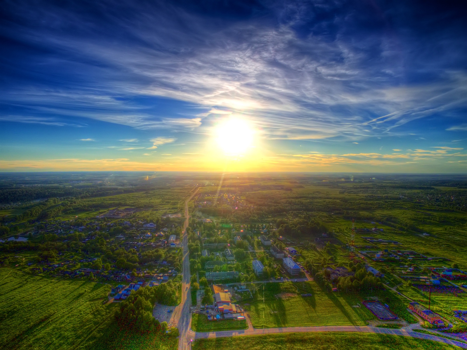 Sunset - My, Sunset, Nature, Landscape, Drone, DJI Phantom, 