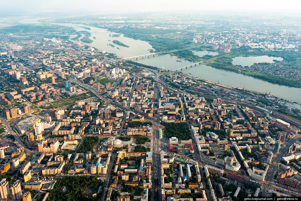 Новосибирск с вертолёта - Новосибирск, Высота, Длиннопост