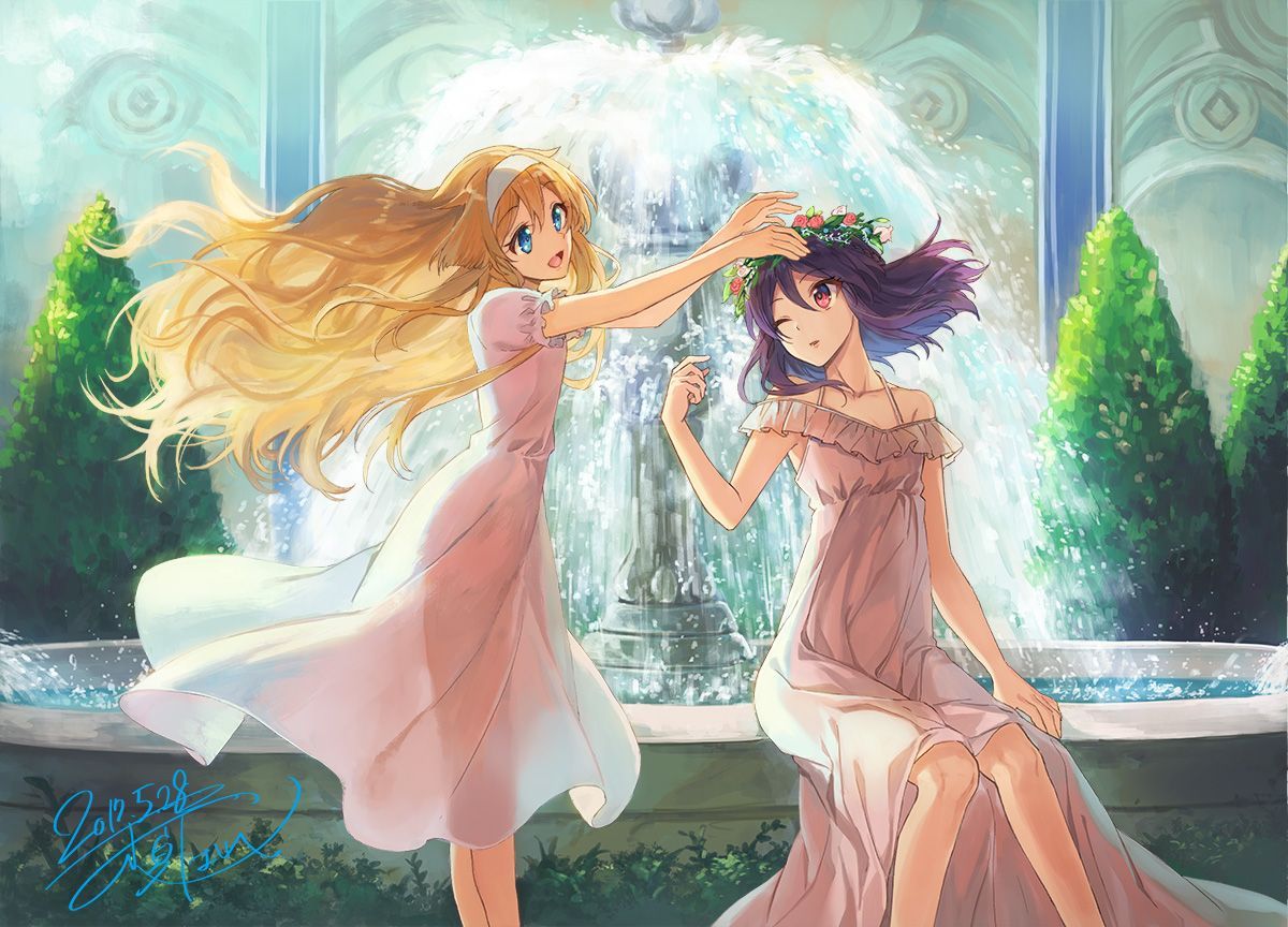 Rughzenhaide Garden - Визуальная новелла, Fault series, Selphine Rughzenhaide, Ritona Reighnvhasta, Anime Art, Аниме, Не аниме