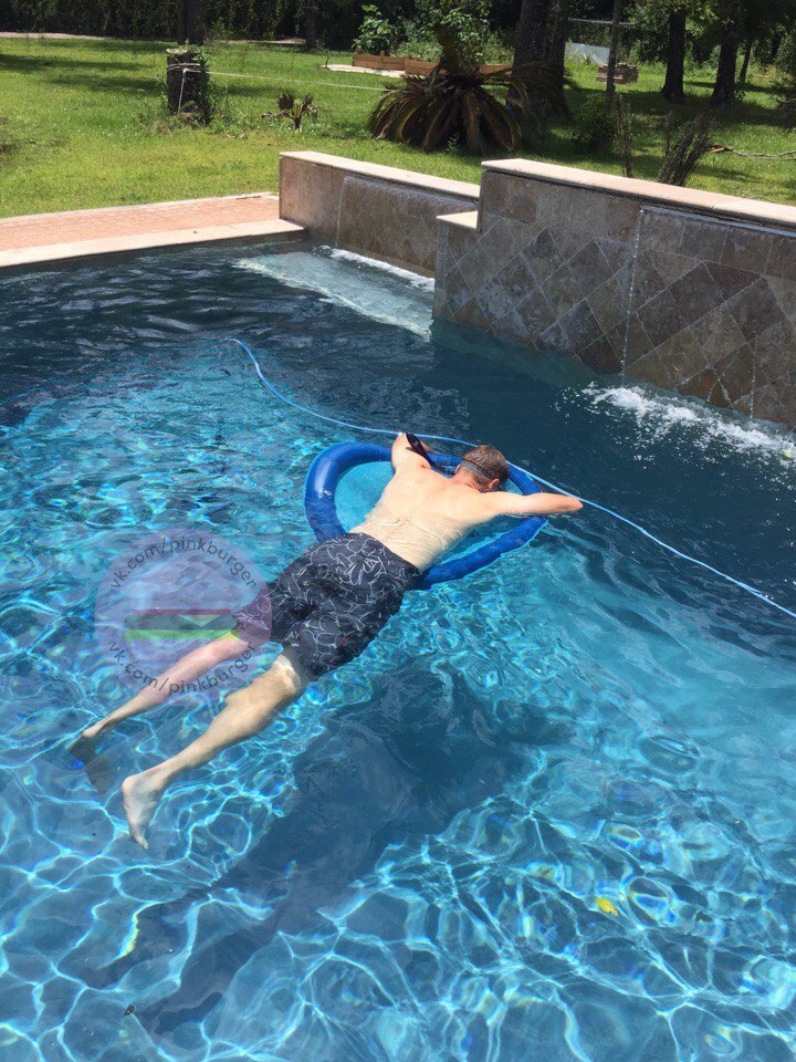 My dad bought a snorkel for the sole purpose of napping in the pool - Swimming pool, Summer, Not mine, Do not swear, Longpost