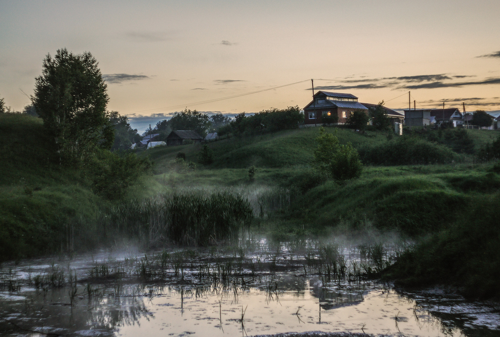 On the way home - My, , Swamp, The photo, Sony nex5, House, Atmosphere, Sony, Helios44-2