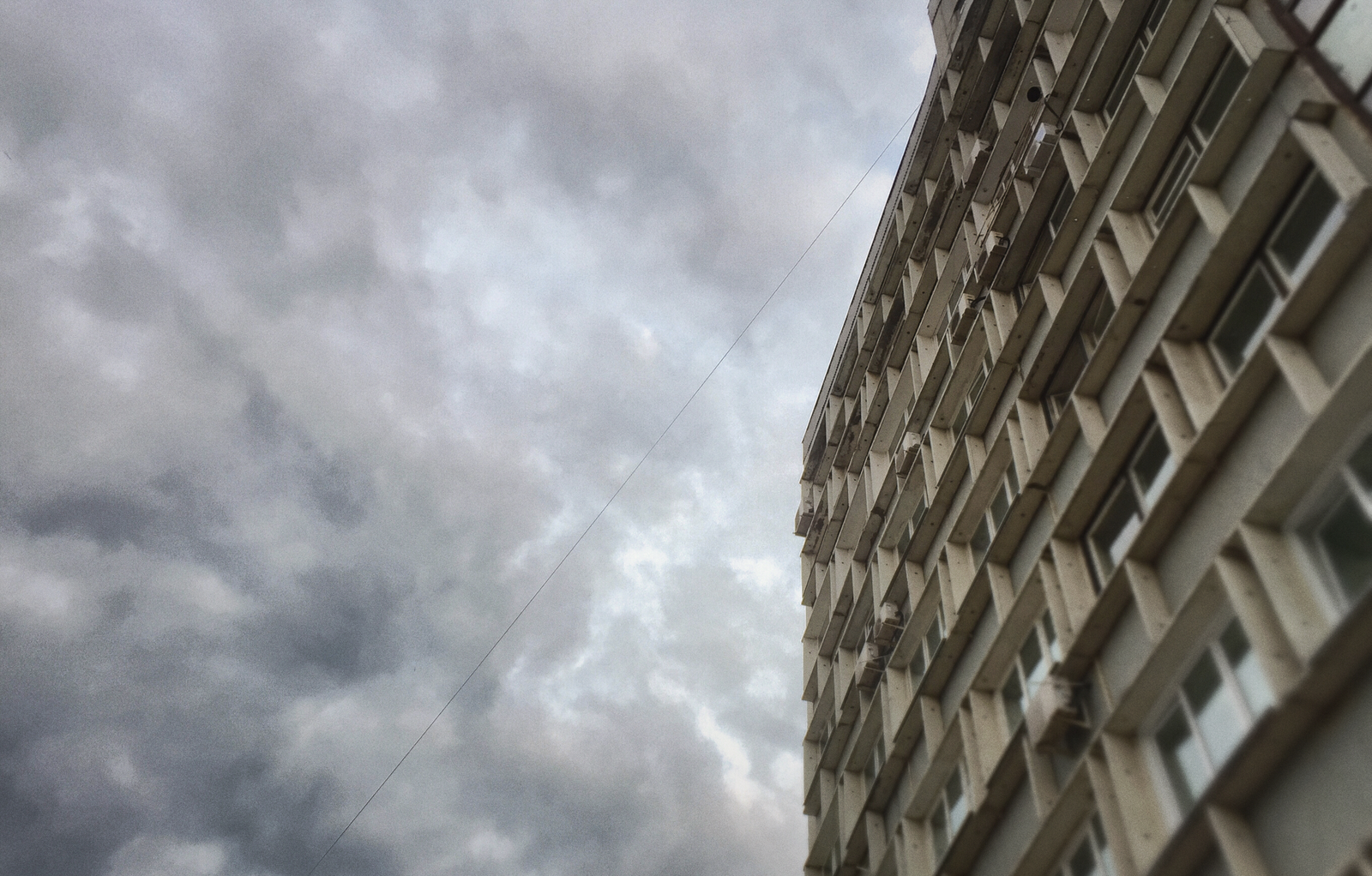 When I just looked up - My, Irkutsk, Sky, Building, The photo, Clouds, Window