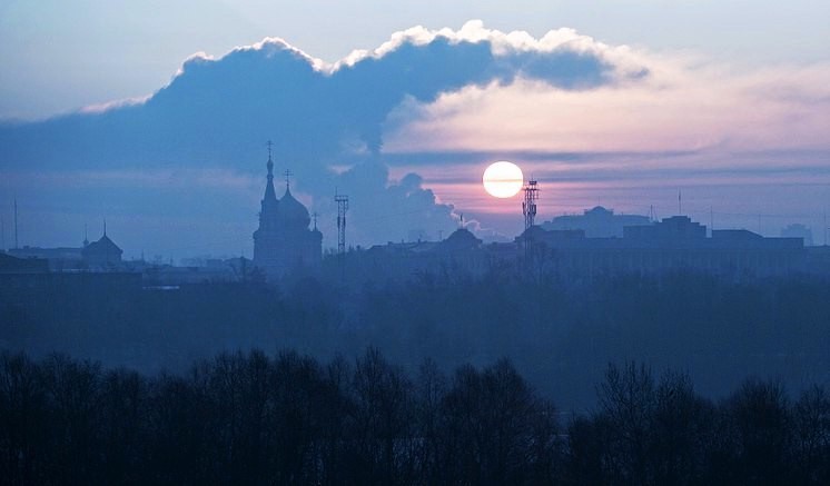 Омские закаты вы уже видели. Вот вам омский рассвет;) - Омск, Россия, Рассвет, Красота, Интересное, Пост