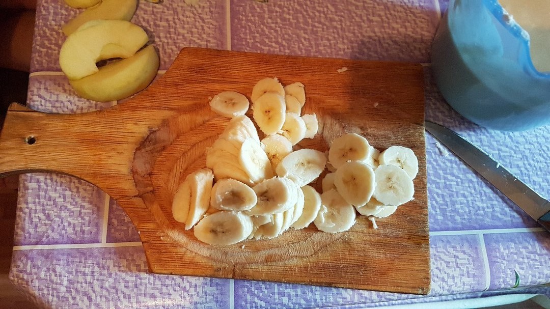 Pie with bananas and apples. - My, Pie, Yummy, Dessert, Longpost