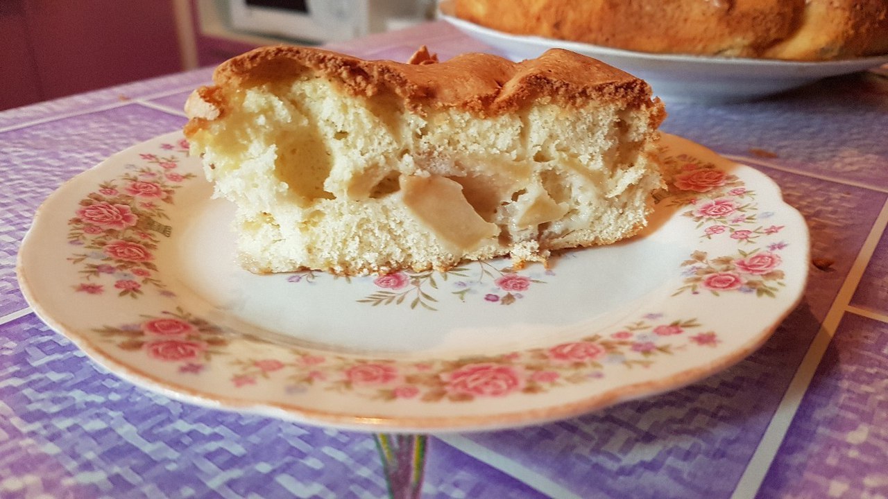 Pie with bananas and apples. - My, Pie, Yummy, Dessert, Longpost