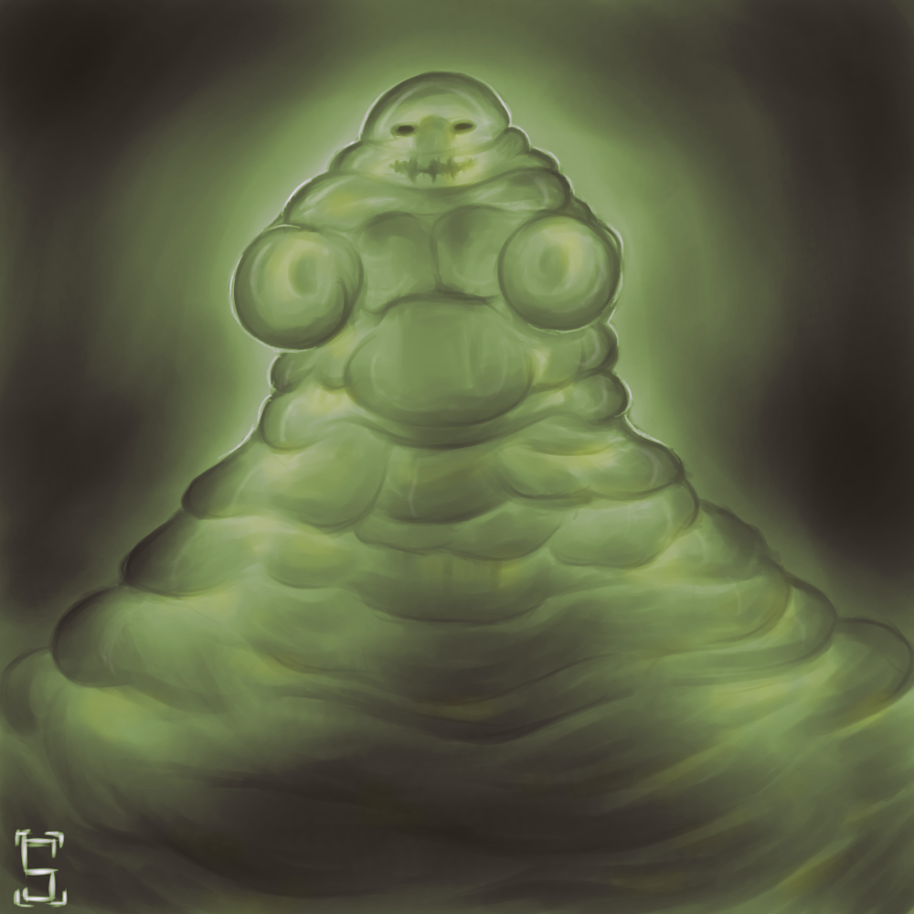 slime man - My, Digital drawing, Mucus, Slime