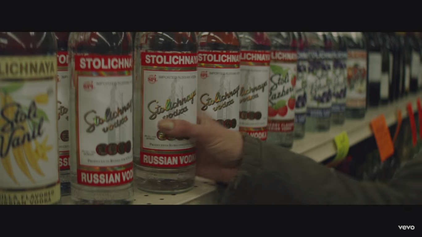 Was rewatching an old Eminema video and noticed product placement - , Vodka, Eminem