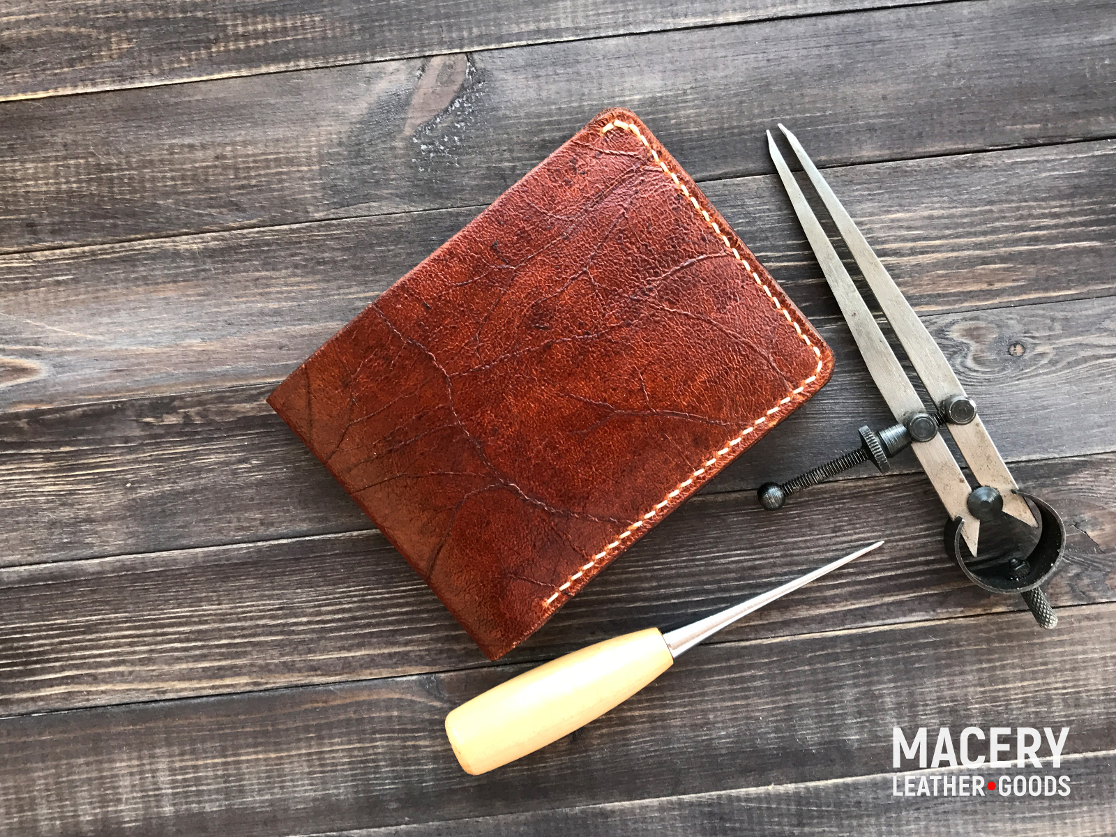 A wallet with a long history - My, Needlework without process, Leather, Wallet, With your own hands, Longpost