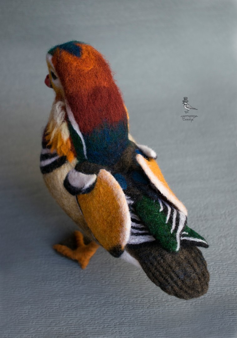 Royal wool ducks - My, Dry felting, Felting, Handmade, My, Sculpture, Wool, Creation, Longpost