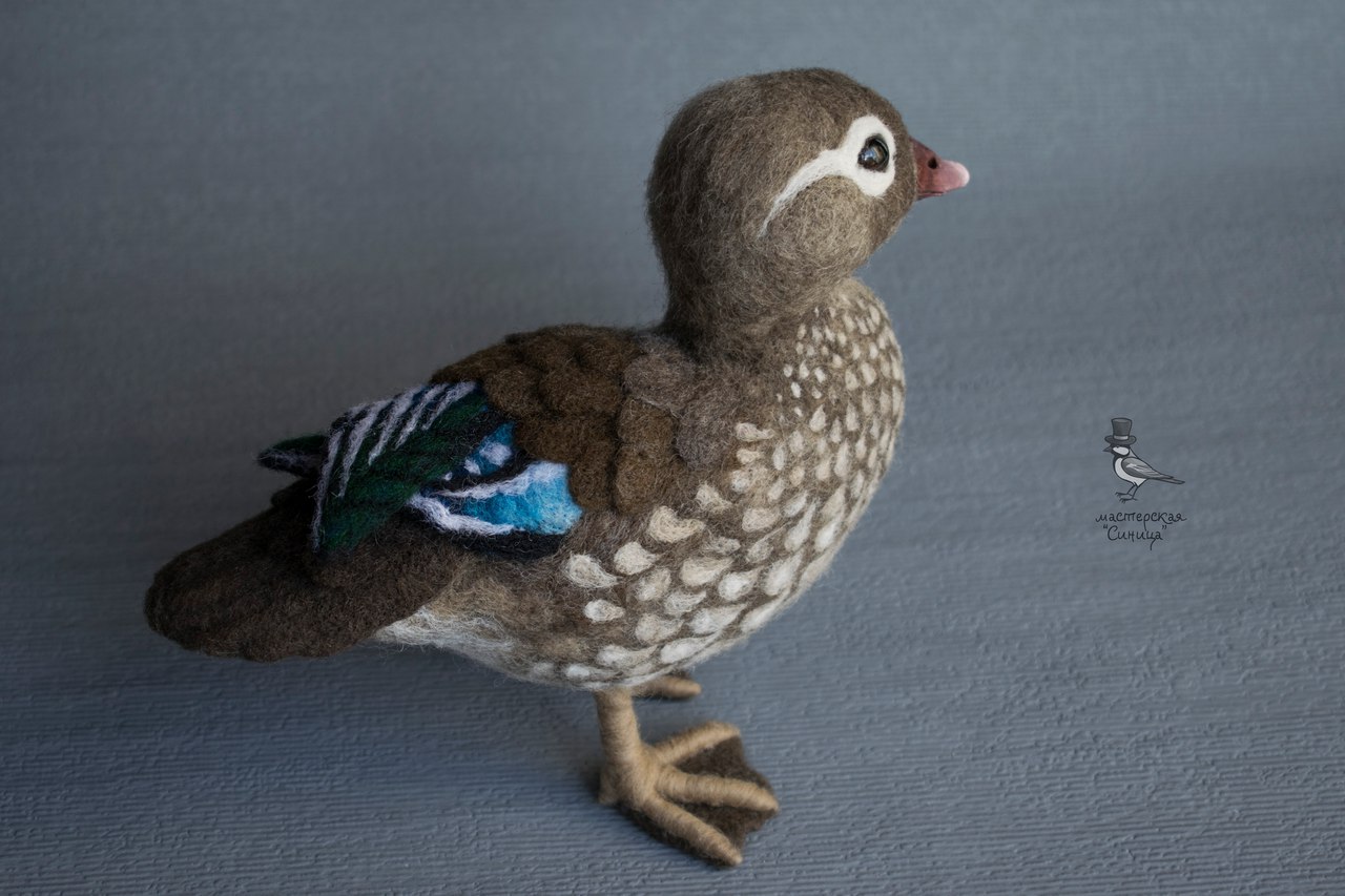 Royal wool ducks - My, Dry felting, Felting, Handmade, My, Sculpture, Wool, Creation, Longpost