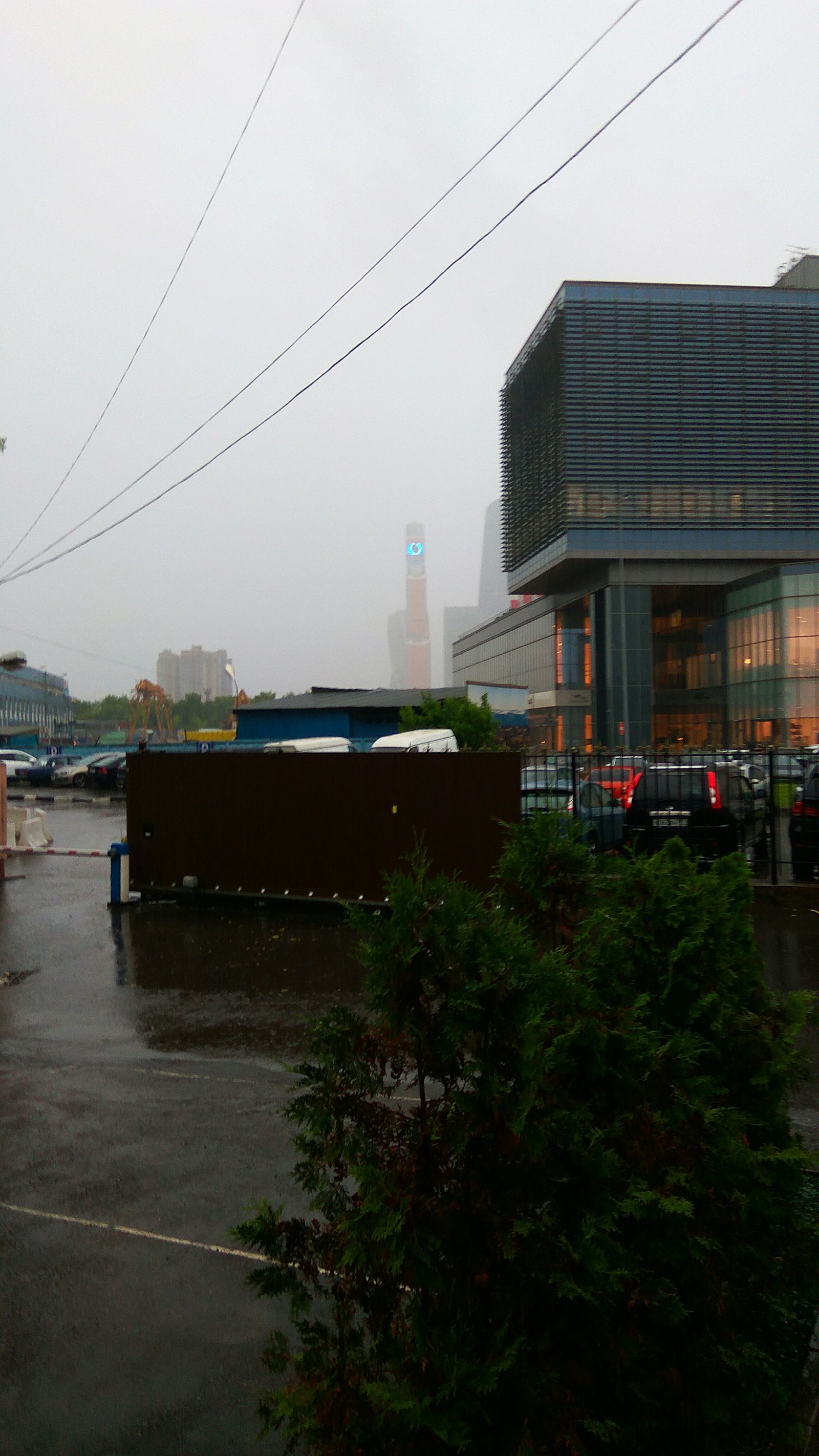 Eye of Sauron - My, Moscow City, Rain, Weather