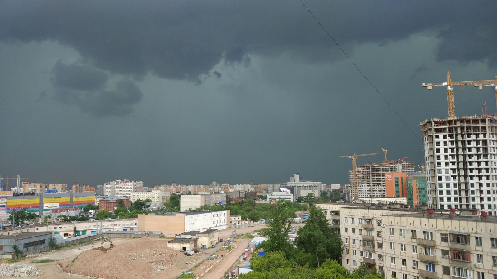 It's coming - My, Moscow, Precipitation, Thunderstorm