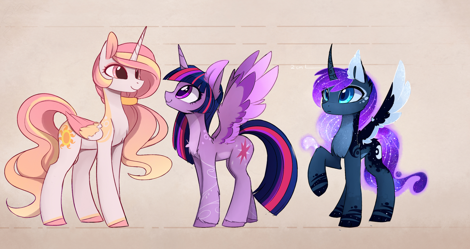 Goddesses - My Little Pony, PonyArt, Princess Celestia, Princess Luna, Twilight sparkle, Magnaluna