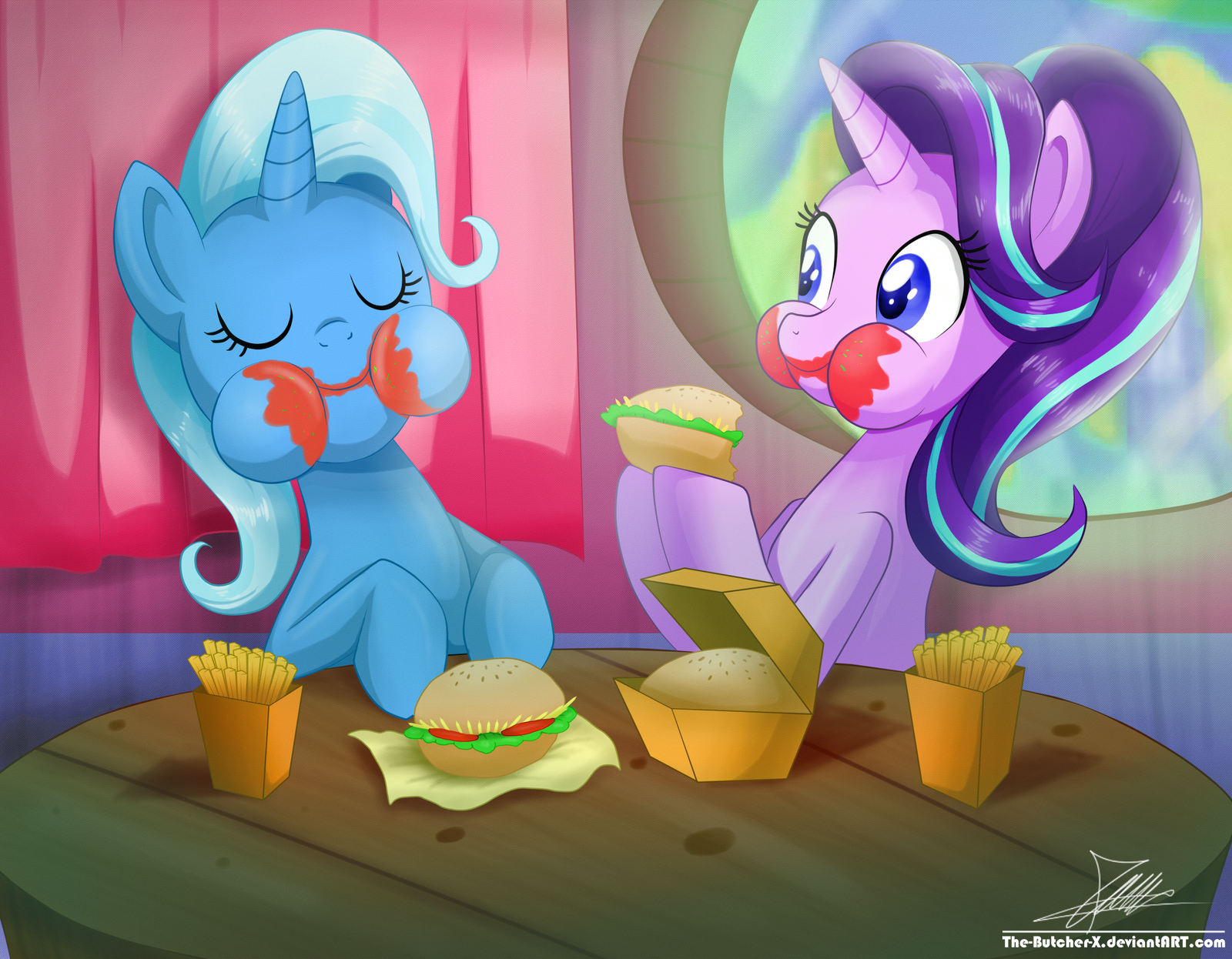 Special Burgers - My little pony, PonyArt, Starlight Glimmer, Trixie, Thebutcherx