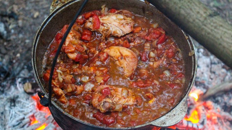 Chakhokhbili in a cauldron | VKAZANE - My, , , Recipe, , Vkazane, Video, Longpost, Food