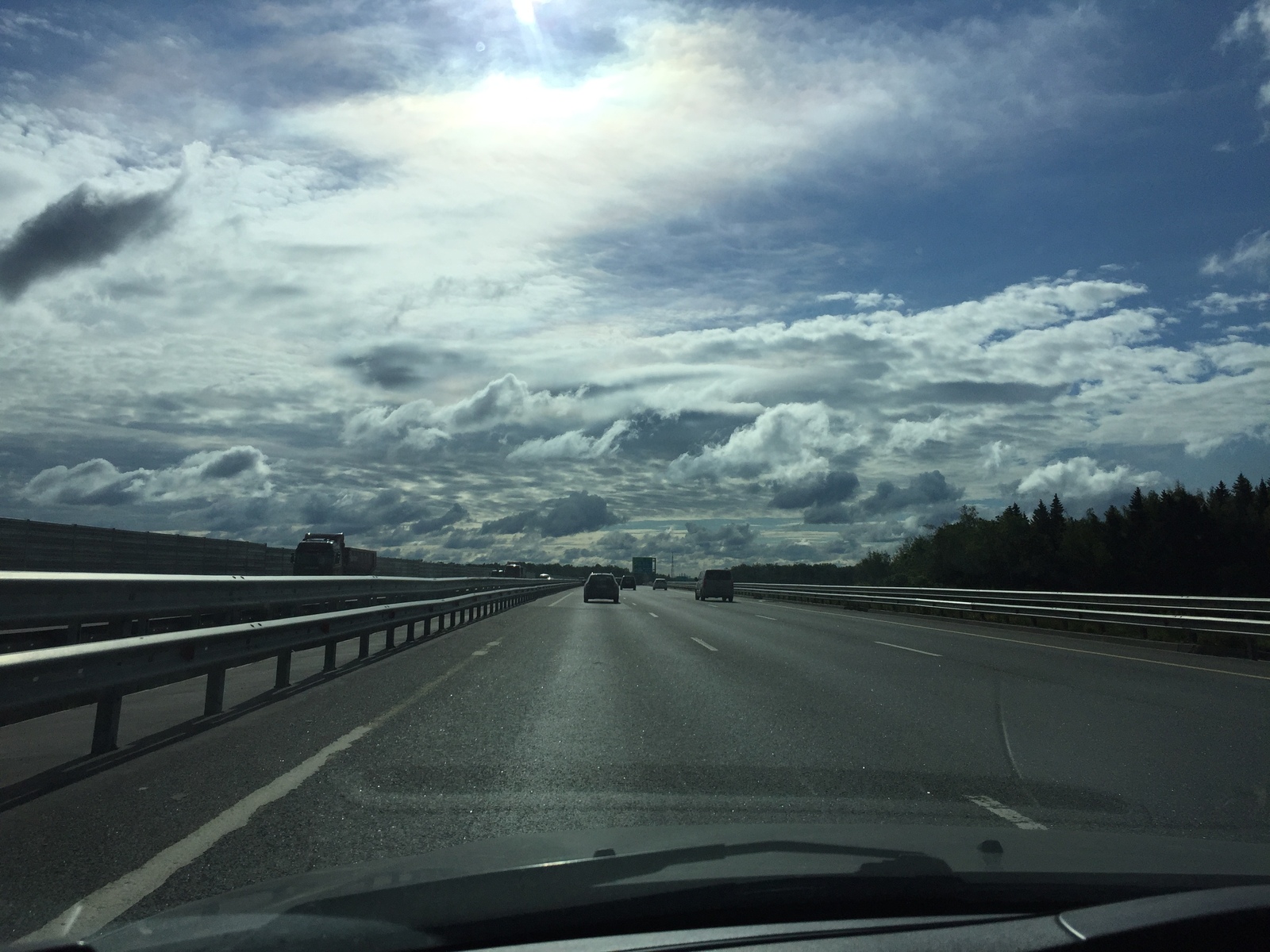 Just a beautiful view - My, Clouds, Road