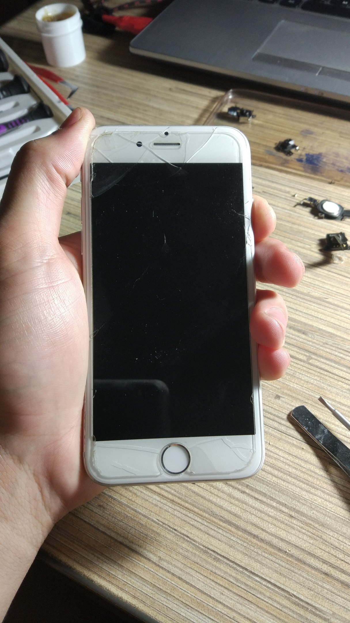 How I Repaired an Iphone 6 - My, Ремонт телефона, iPhone, iPhone 6, Hair dryer, Soldering, Rukozhop, Longpost