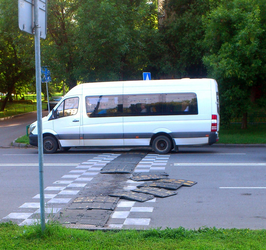 When tired of lying - Speed ??bump, Russian roads