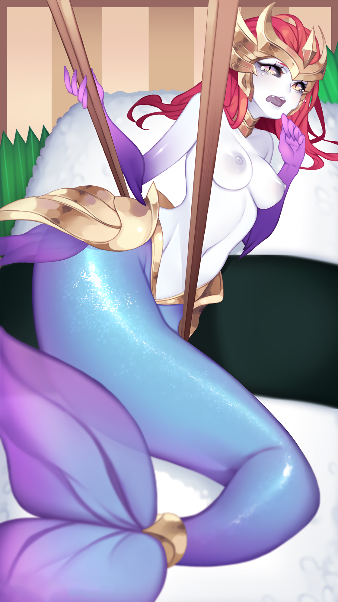 Ready to eat - NSFW, League of legends, Nami, Nanoless, Anime, Not anime